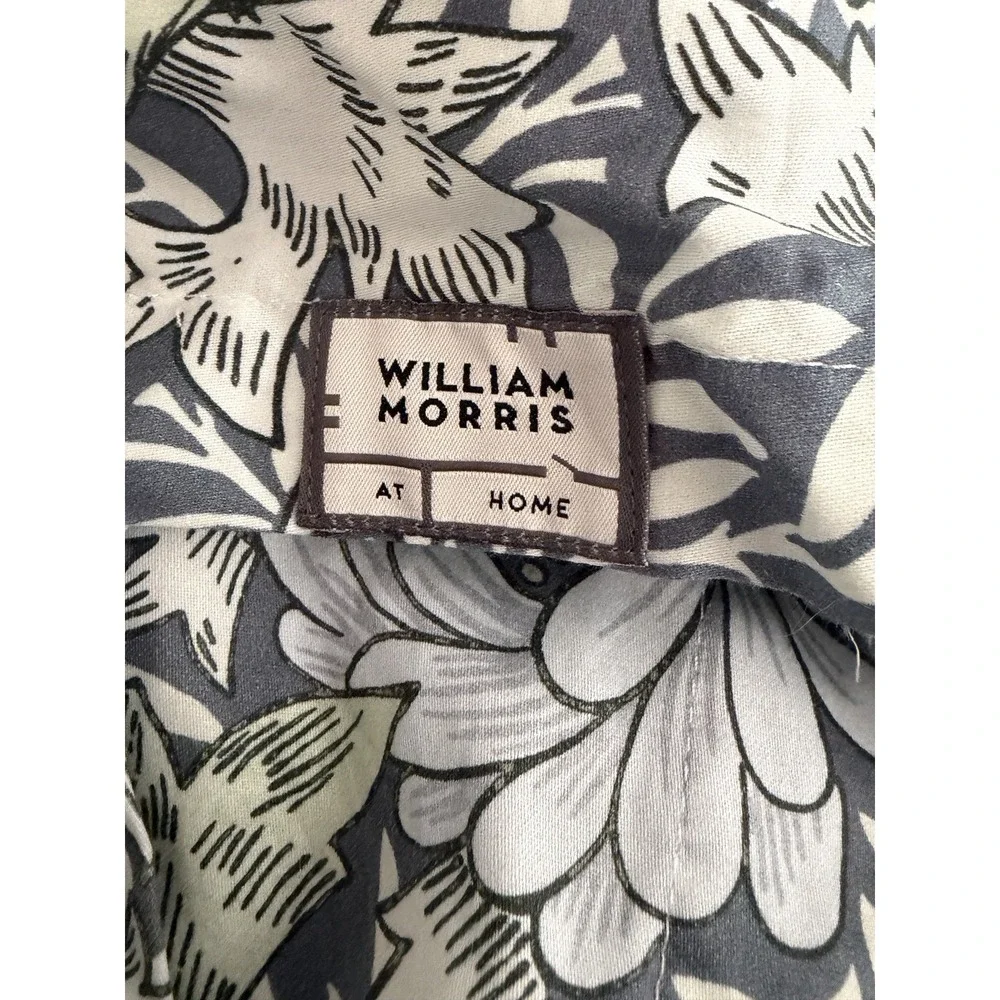 William Morris Home Chrysanthemum Sea Blue Queen Duvet Cover 90x90 100% Cotton